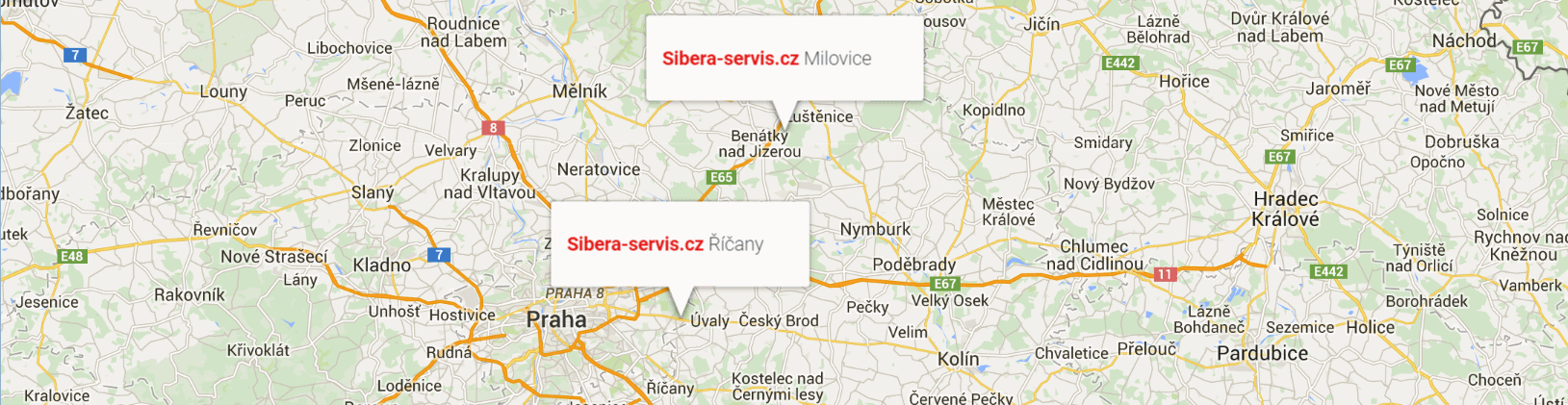 Mapa Sibera-servis